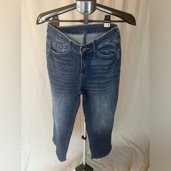 STRETCH JEANS DISTRESSED HEM - Picture 14 of 15